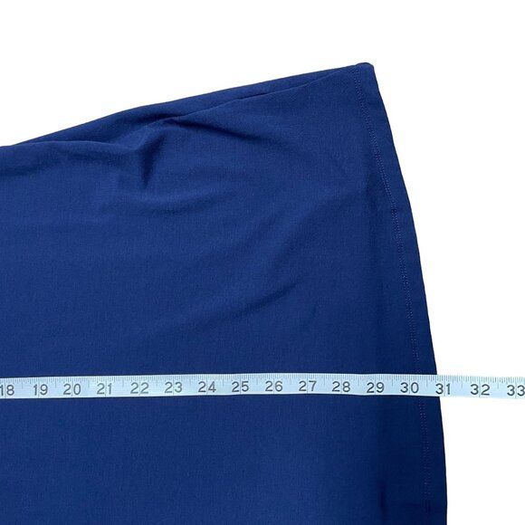 JESSICA LONDON BLOUSE SHIRT KEYHOLE FRONT FLOWY STRETCH SIZE 22/24 (1X) BLUE - Picture 7 of 7